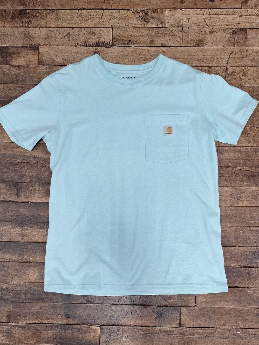 Carhartt Light Aqua Short-Sleeve Pocket Tee,  Medium
